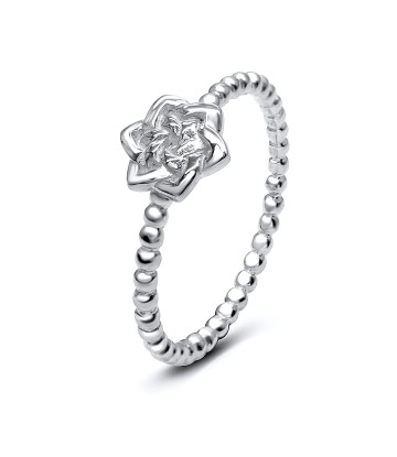 Ornate Flower Silver Ring NSR-3184